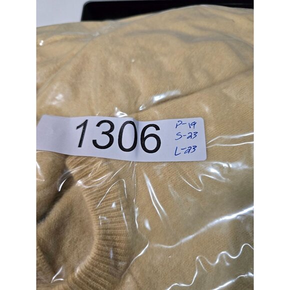 Grant Thomas Womens Two-Ply 100% Cashmere Sweater Beige Long Sleeve Pullover Siz - Picture 8 of 8